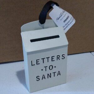 New Hearth & Hand Letters To Santa Mailbox Ornament, Cream